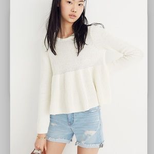 Madewell Swingy Ribbed Pullover Sweater